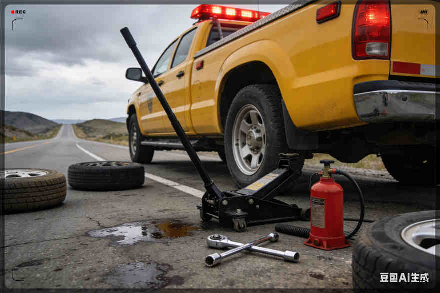 枝江爆胎道路救援-汽车换轮胎