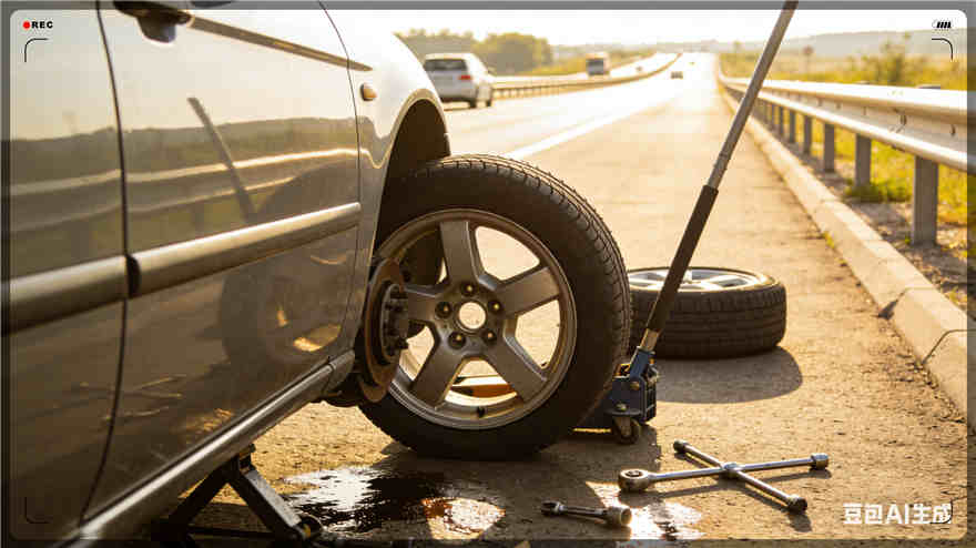 枝江高速公路扎胎-汽车流动补胎